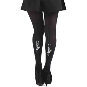 Cat on Tights black, Cute and fun Tights for women